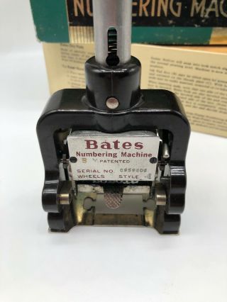 Vintage Bates Numbering Machine E,  Multiple 4 Movement 7 Wheel Package 3