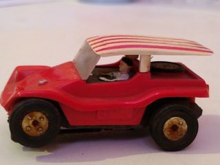 Vintage Aurora Red Dune Buggy Coupe Slot Car Us