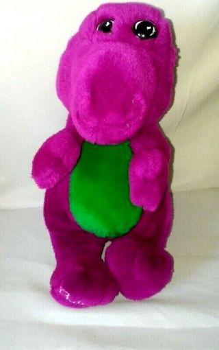 Barney The Dinosaur Plush 13 " Purple Closed Mouth Vintage Stuffed 1992 Stuffie