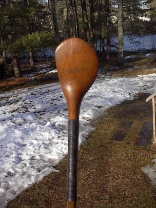 Antique Vintage Old Hickory Wood Shafted Bgi Co Splice Neck Golf Driver