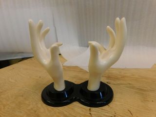 Vintage 1990 E&B Giftware Double Mannequin Hand Jewelry Ring Photo Prop Disply 2