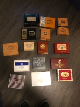 Wooden Cigar Boxes,  A Fuentes,  Rp Royale,  Hellcat,  La Gloria Cubans,  Cubana