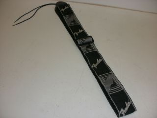 Vintage Black And Gray Fender Guitar Strap