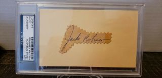 Jackie Robinson Autographed Signed Postcard Psa/dna Certified Dodgers