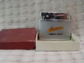 Vintage Nos Burrus Hybrids Seed Feed Corn Advertising Cigarette Lighter