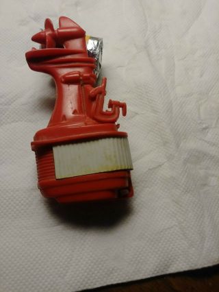 Vintage Tonka Red & White Plastic Outboard Boat Motor For Clipper Rare