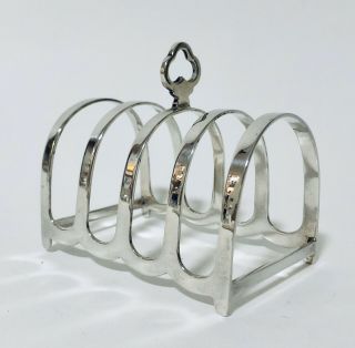 Quality Antique Solid Sterling Silver Toast Rack 4 Division 1935 Birmingham 3