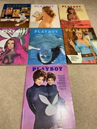 Vintage Playboy Magazines 1970 (7) Issues