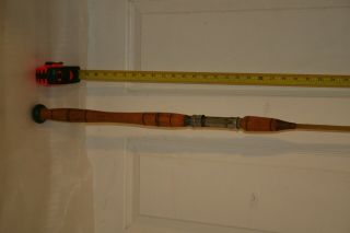 . Vintage Wood Handle Fishing Rod,  Made In Usa,  66 "