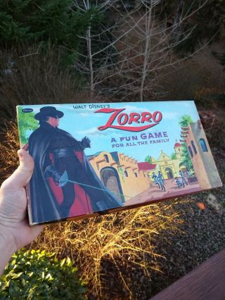 Walt Disney Zorro A Fun Game For All The Family Whitman Board Game 1958 Vintage