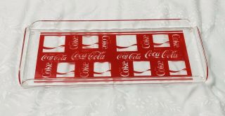 Vintage 80s Coca Cola Coke Acrylic Tray Advertising RARE 3