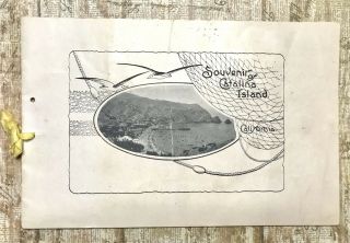 Vintage Catalina Island Ca Souvenir Photo Book With Map