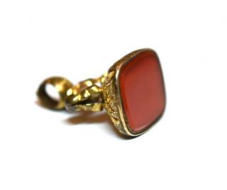 Antique Victorian Gold Filled Carnelian Seal Fob