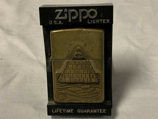 Zippo Eye Of Providence Solid Brass Windproof Lighter