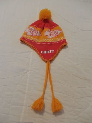 Kansas City Chiefs Stocking Cap Winter Ski Hat With Pom Poms Nfl Kc Chiefs Osfa