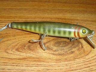 Vintage Fishing Lure Wooden Pflueger Mustang Series 8900 Nat.  Pike Scale C.  1939