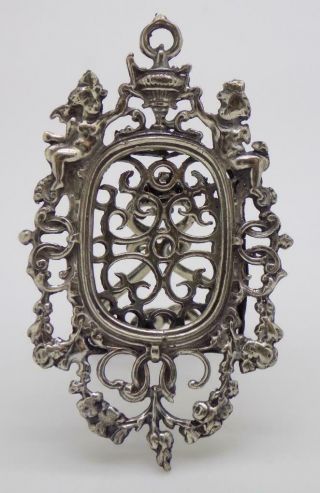 Vintage Solid Silver Italian Made Decorative Frame Miniature Hallmarked