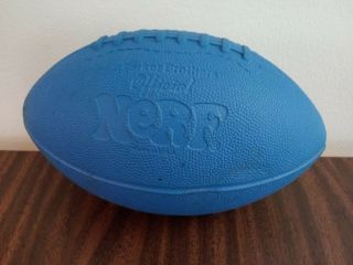 Smoke Vintage Parker Brothers Official Nerf Football - Made In Usa - Blue