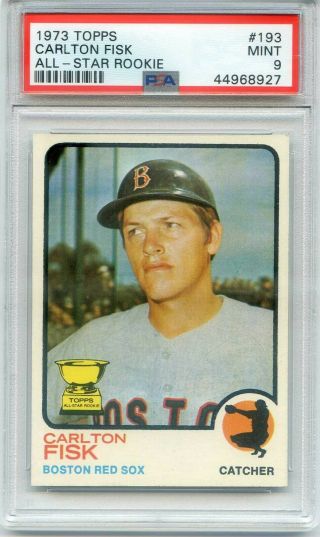 1973 Topps 193 Carlton Fisk All Star Psa 9 Boston Red Sox Hall Of Fame