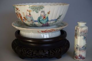 Fine Chinese Antique Famille Rose Porcelain Bowl Set with TONGZHI Mark 3