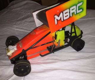 Vintage Electric Rc Car Mb Rc Box M Red Yellow With Body