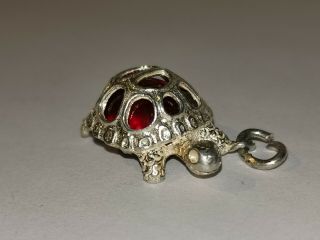 Vintage Sterling Silver Turtle Charm - Metal Detecting Find 2