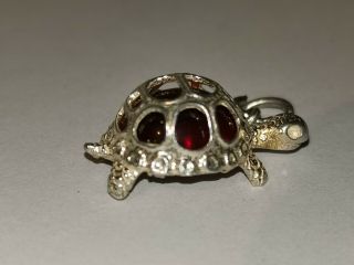 Vintage Sterling Silver Turtle Charm - Metal Detecting Find 3