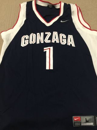 Nike Gonzaga Bulldogs Basketball Jersey 1 Size Large Spokane Washington Ncaa