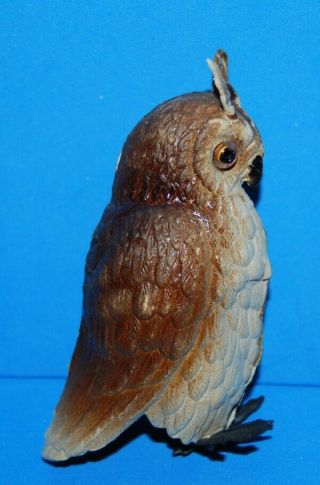 Antique Germany Dresden Great Horned Owl Candy Container Feather Tree Ornament