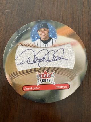 2003 Fleer Hardball Derek Jeter Game Ball Autograph Sp York Yankees
