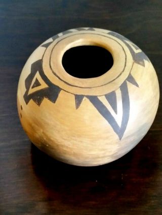 Vintage Hopi Pueblo Native American Hand Painted Seed Pot