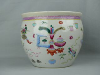 A Chinese Porcelain Famille Rose Jardiniere 19th Century Bowl Precious Objects