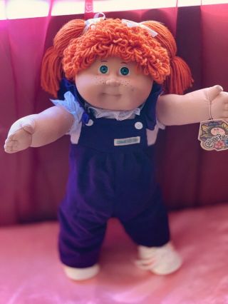 Cabbage Patch Jesmar Red Poodle Green Eyes Freckles Just Removed From Box