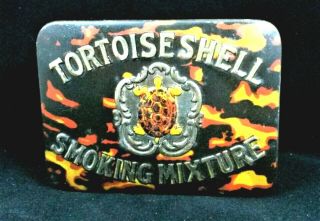 Vintage Tortoise Shell Smoking Mixture Tobacco Tin By Churchman 