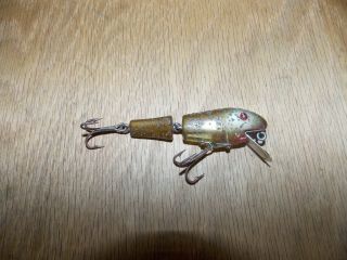 Vtg J.  C.  Higgins Paw - Paw Jointed Fishing Lure W/flake Approx 3 "