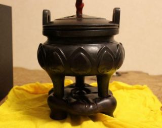 Chinese Qing Dynasty Bronze Incense Burner MARK 永存珍玩 / H 20[cm] Red Coral Ming 3