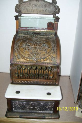 Antique Brass National Cash Register Model 313