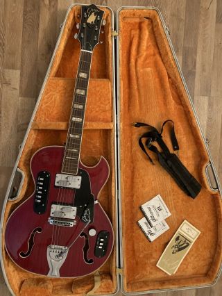 Vintage Goya Rangemaster Model 107 Italy Electric Guitar Case 1960’s