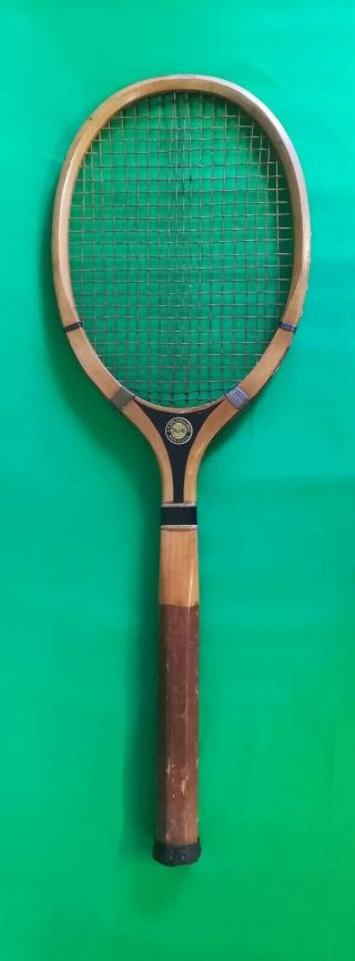 Antique Spalding Domino D.  D.  Tennis Racket 1916 - 9129