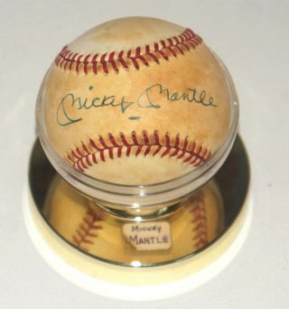 Mickey Mantle York Yankees Signed Autographed Baseball Jsa Loa