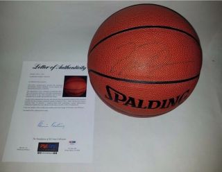Michael Jordan Autographed Spalding Basketball Psa/dna