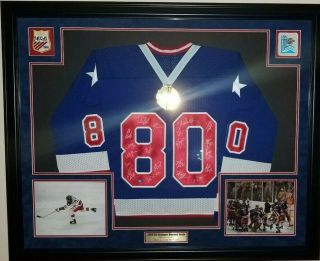 1980 Usa Hockey Team Signed Jersey All 20 Players Lake Placid Miracle On Ice