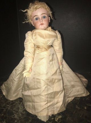 Rare Antique French Bebe Jumeau Depose Lady Doll Body With German Kestner Head