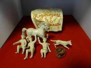Vintage 1950’s Ideal Roy Rogers Fix - It Chuck Wagon Accessories - Figures,  Canopy