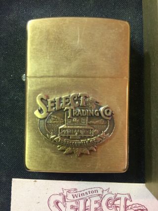 Vintage Series Brass Zippo Lighter Select Trading Company No Flint