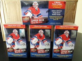 (4) 2015/16 Upper Deck Hockey Series 1 Blaster Boxes - Mcdavid Young Guns?