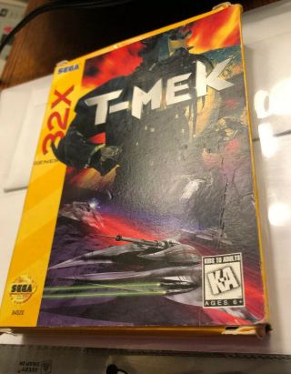 T - Mek (sega Genesis 32x,  1995) Rare Vintage Video Game Box And Cartridge