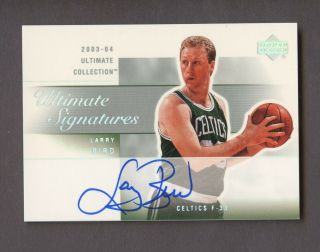 2003 - 04 Ud Ultimate Signatures Larry Bird Boston Celtics Hof Auto