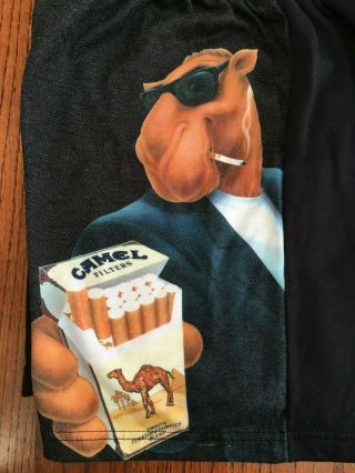 Vintage JOE CAMEL Sweat Shorts 1990 ' s Tobacco Advertising Filters Cigarettes 2