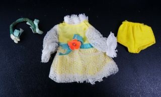 Rare Vintage Tutti Doll Swing - A - Ling Dress And Headband W/panties 1day